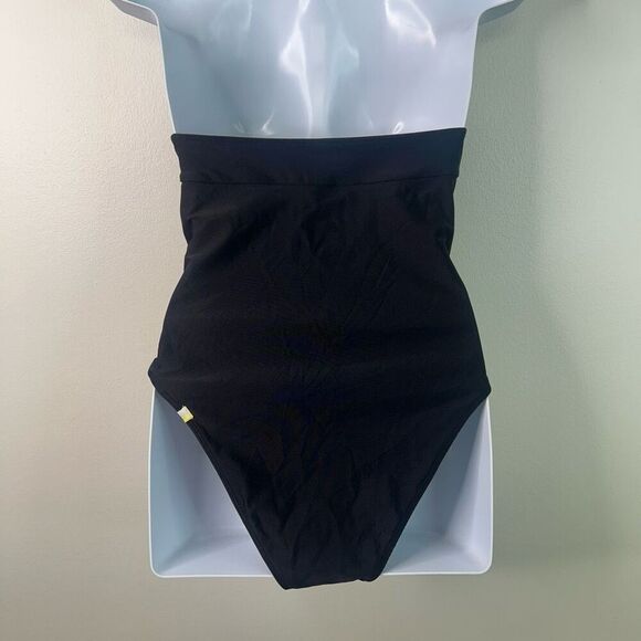 Summersalt Black One Piece Swimsuit Size 6 Halter Neck Plunge Sustainable - Picture 3 of 6